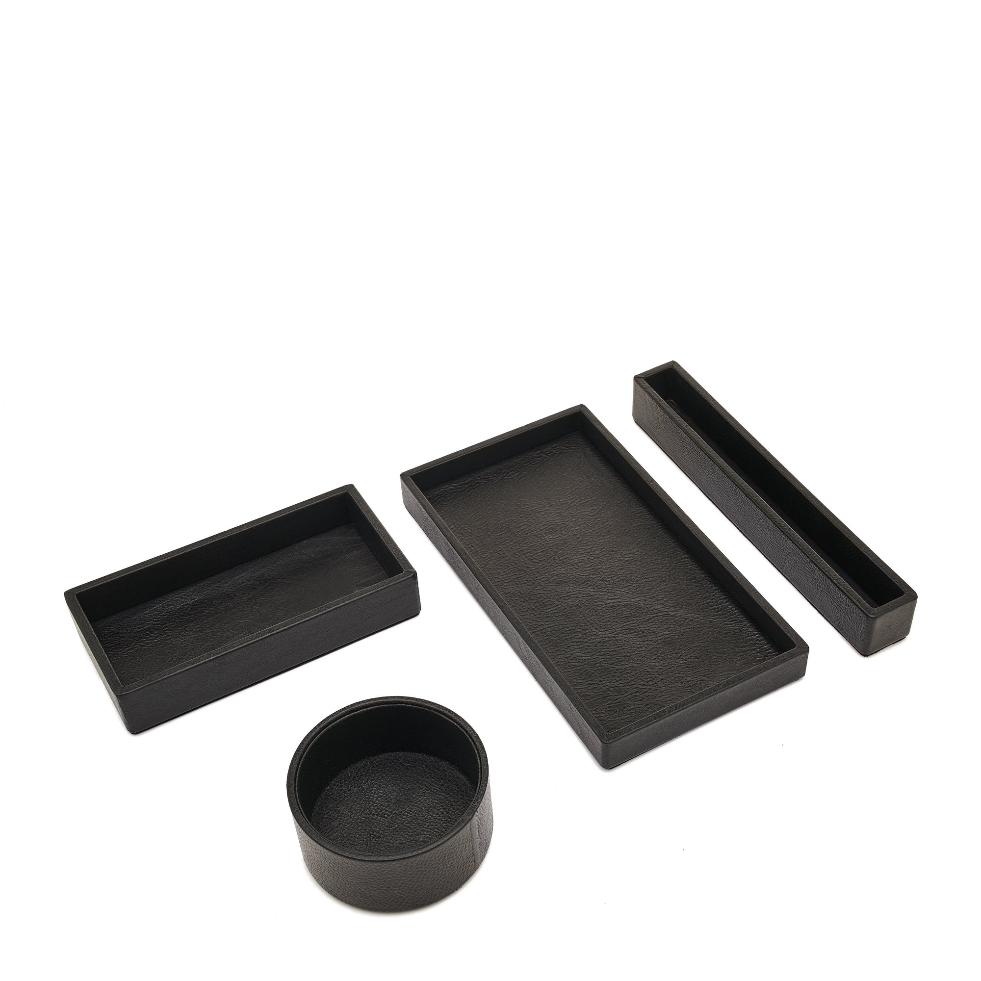 Canteen Leather Desk Set, Nero Eleish Van Breems Home