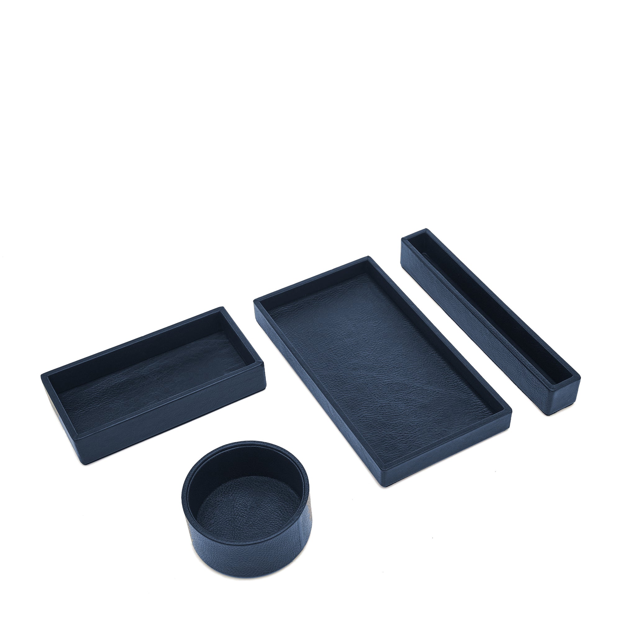 Canteen Leather Desk Set, Blu Oltremare Eleish Van Breems Home