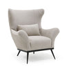 Paola Club Wing Chair in Gent Mushroom
