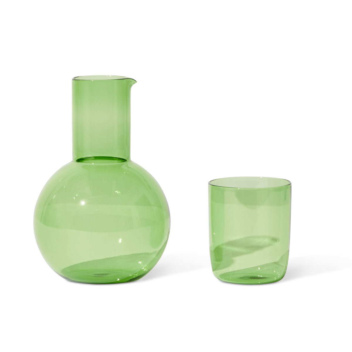 Belly Carafe &amp; Cup Set, Green Eleish Van Breems Home