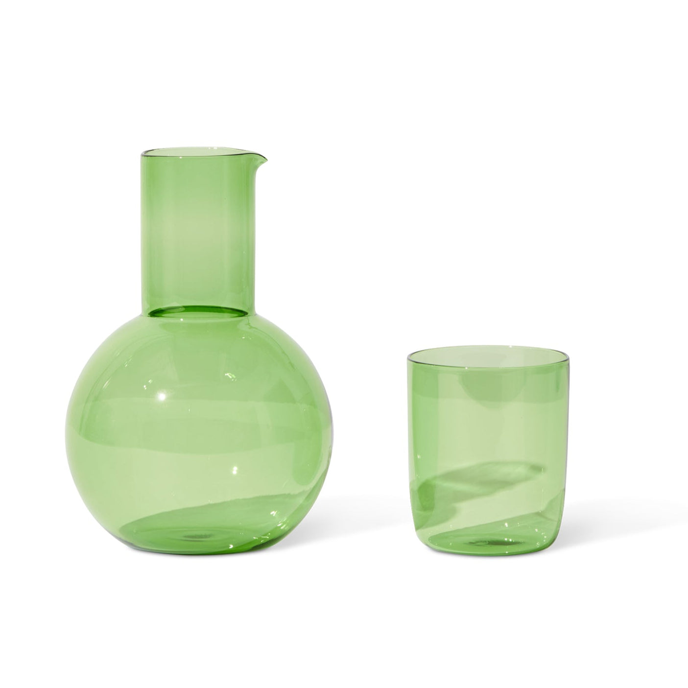 Belly Carafe & Cup Set, Green Eleish Van Breems Home