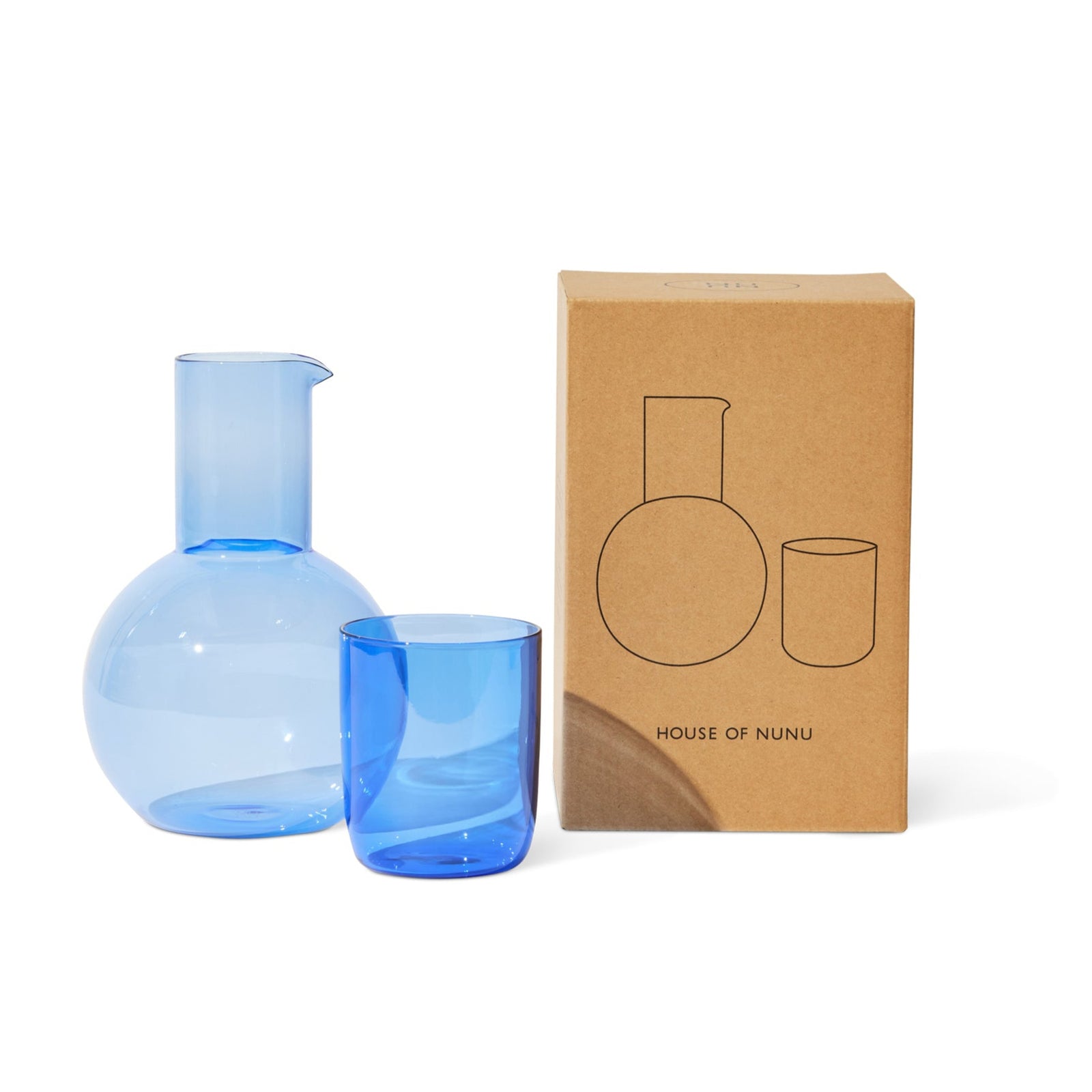 Belly Carafe & Cup Set, Blue Eleish Van Breems Home