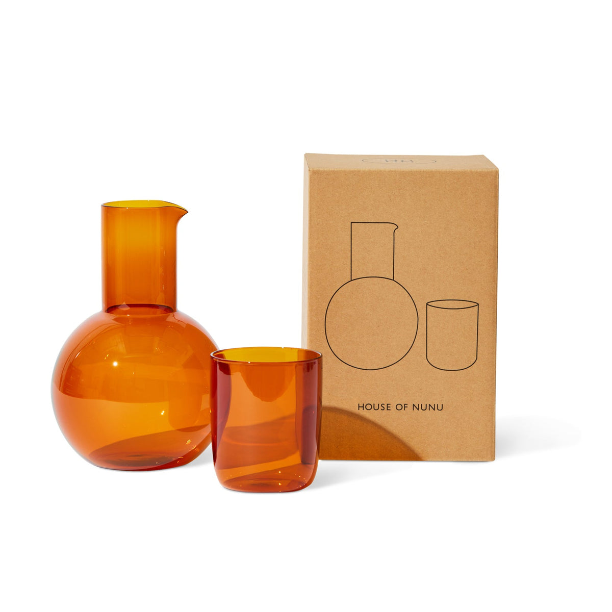 Belly Carafe & Cup Set, Amber Eleish Van Breems Home