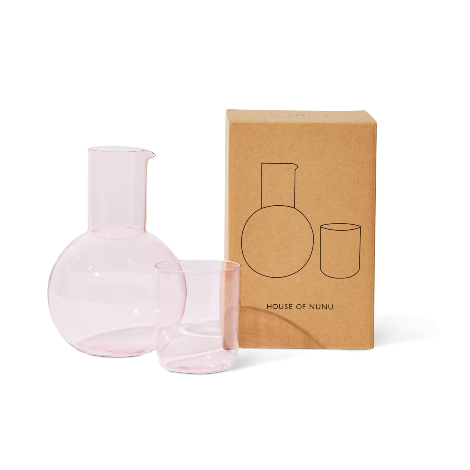 Belly Carafe & Cup Set, Pink Eleish Van Breems Home