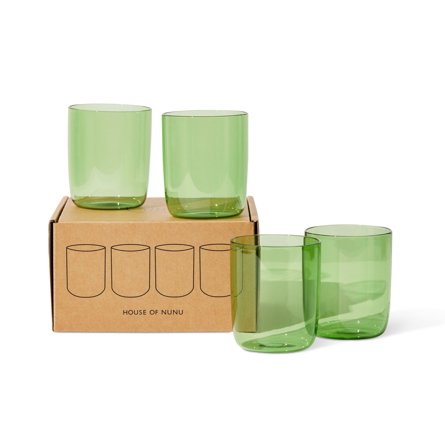 Belly Cups, Set of 4, Green Eleish Van Breems Home