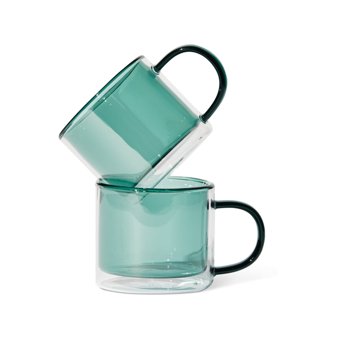 Double Trouble Cups, Set of 2, Teal Eleish Van Breems Home