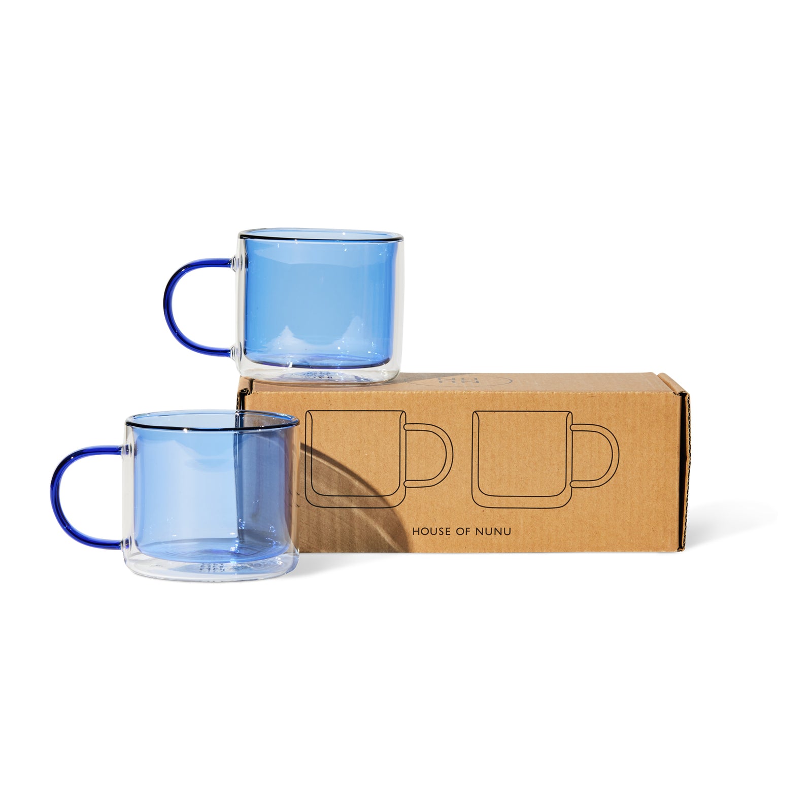 Shorty Espresso Cups, Set of 2, Blue Eleish Van Breems Home
