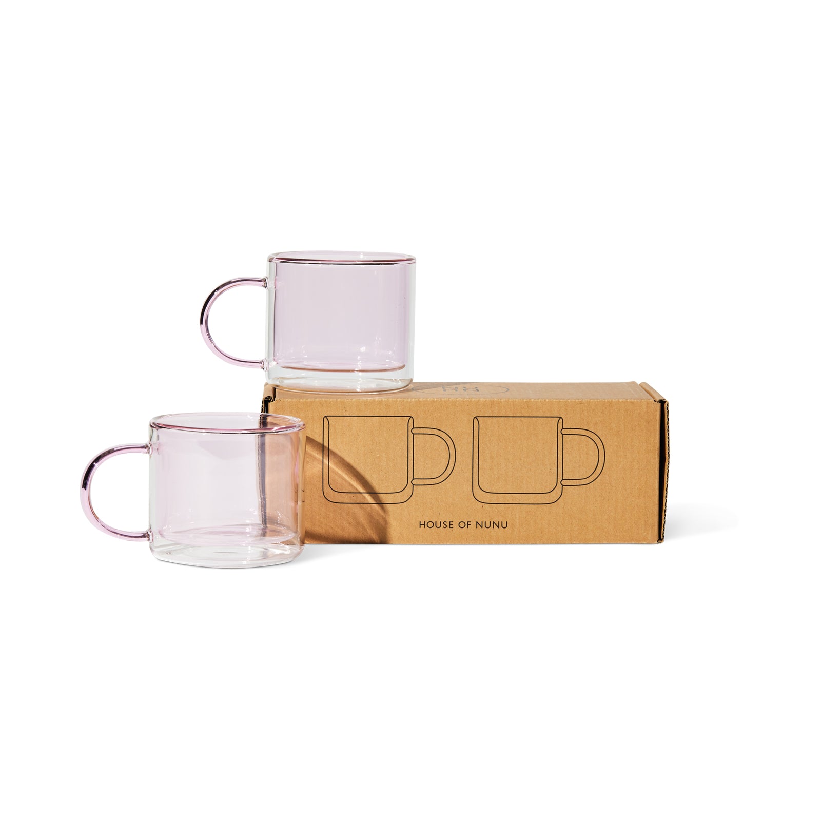 Shorty Espresso Cups, Set of 2, Pink Eleish Van Breems Home