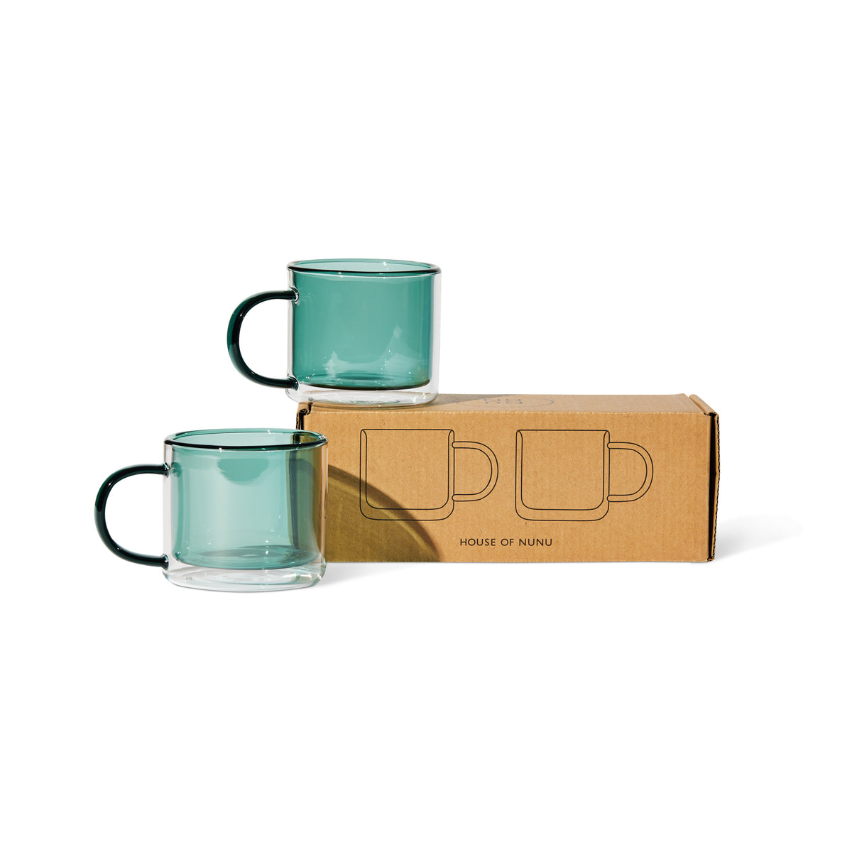 Shorty Espresso Cups, Set of 2, Teal Eleish Van Breems Home