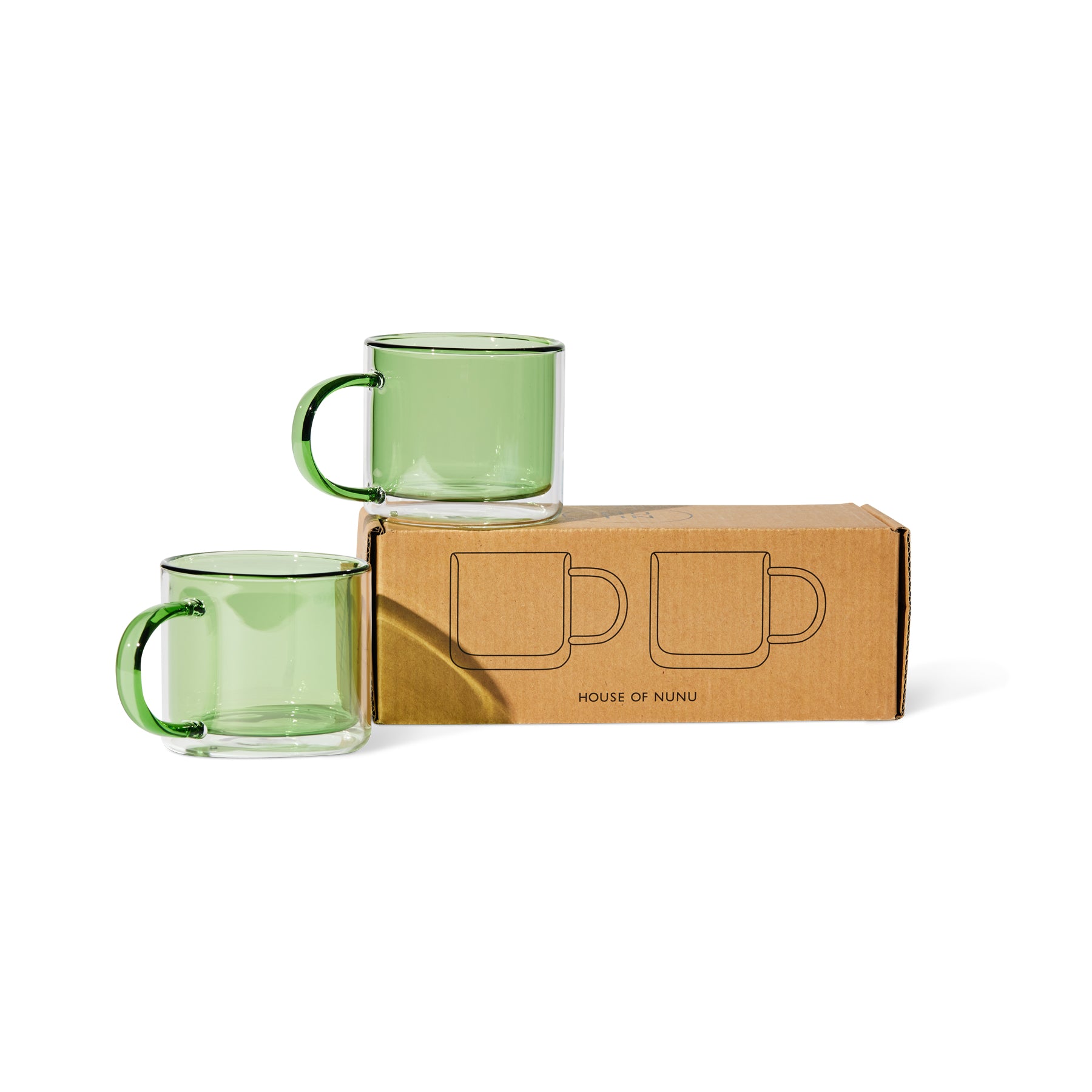 Double Trouble Cups, Set of 2, Green Eleish Van Breems Home