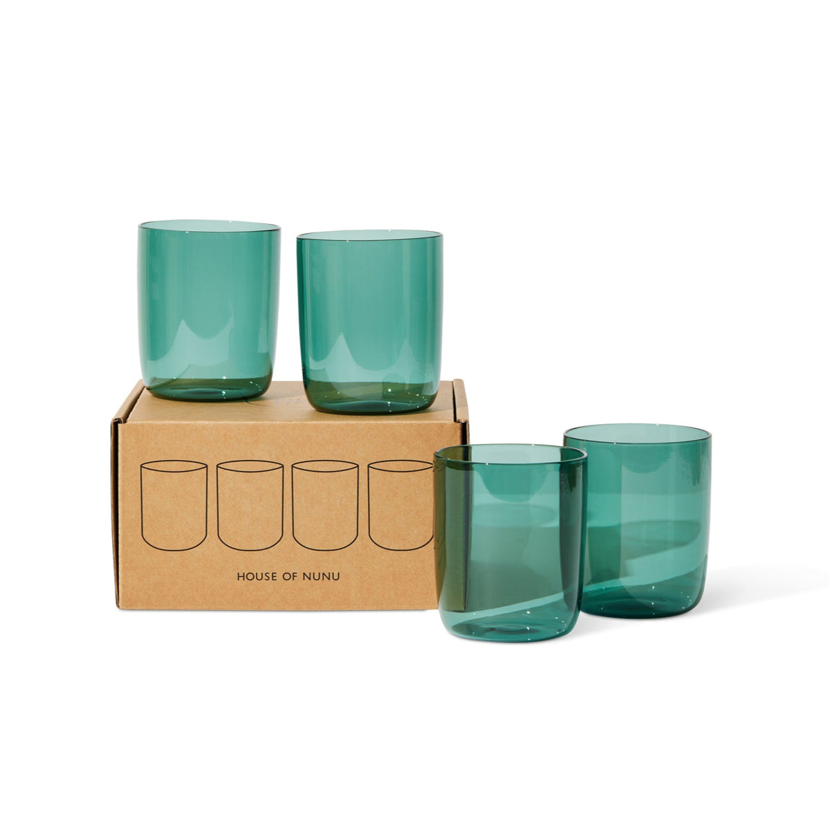 Belly Cups, Set Of 4, Teal Eleish Van Breems Home