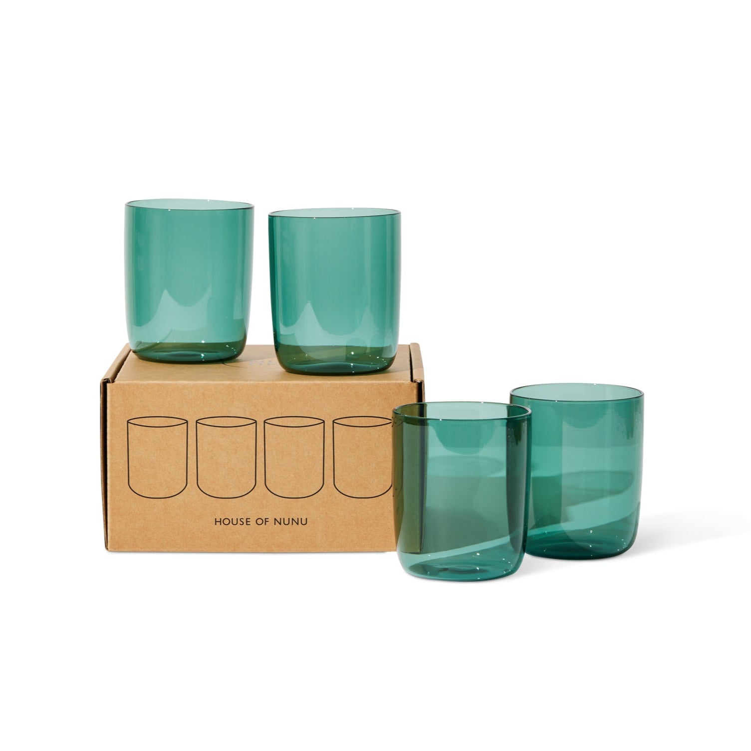 Belly Cups, Set Of 4, Teal Eleish Van Breems Home