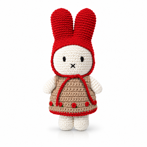 Miffy in Her Roses and Red Hat Dress