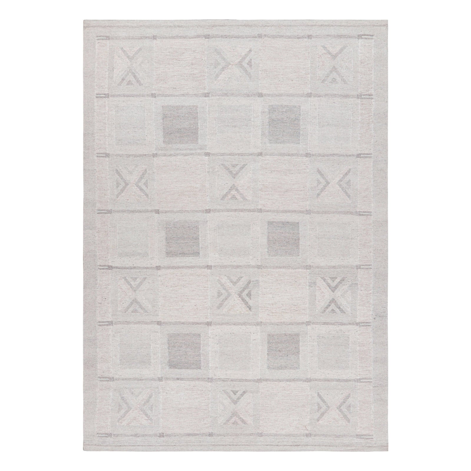 Scandinavian Geometric Rug In Light Gray 10' X 13'10" Eleish Van Breems Home