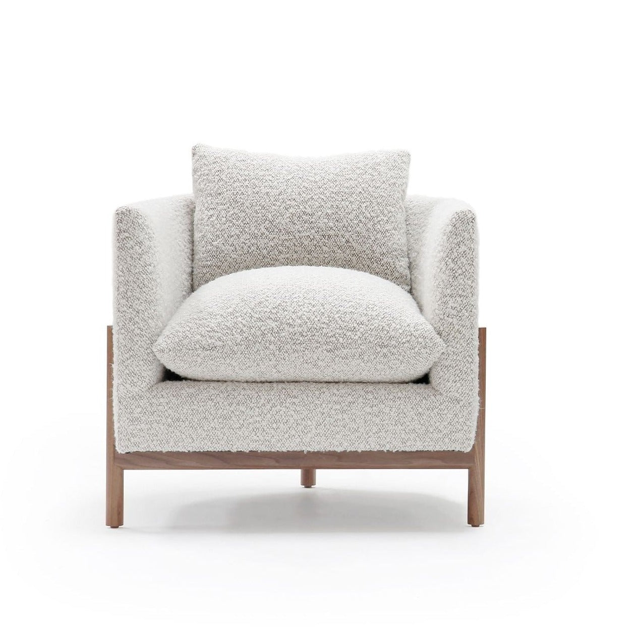 Sullivan Club Chair in Sky Salt Walnut Base Eleish Van Breems Home
