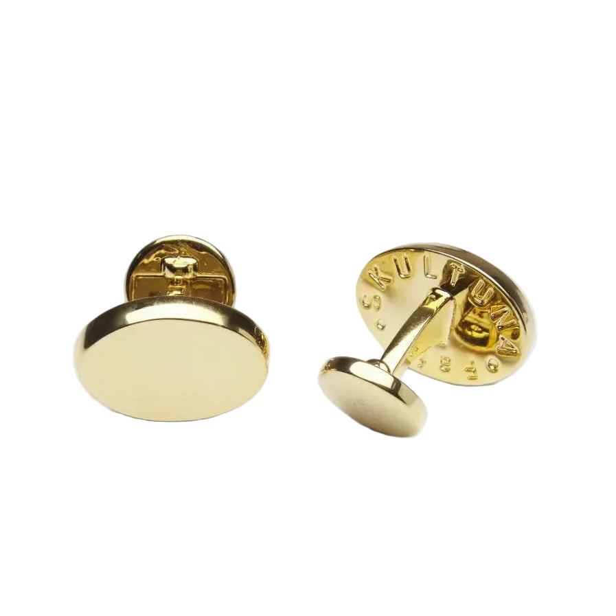 Skultuna Oval Gold Plated Cufflinks Eleish Van Breems Home