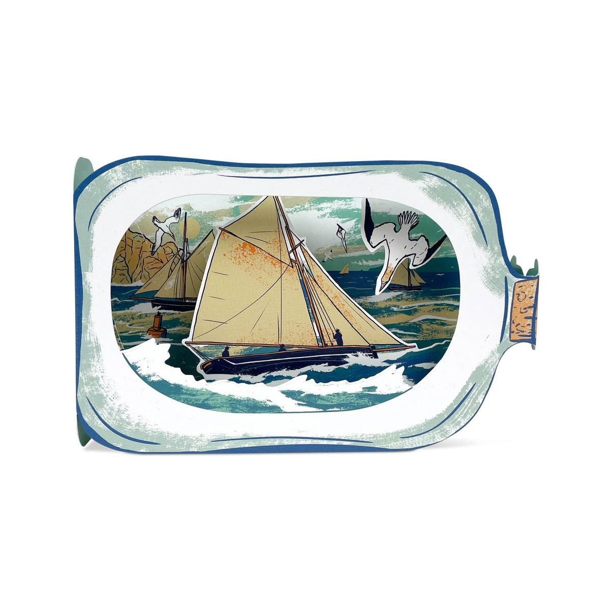 Boat In A Bottle 3D Card Eleish Van Breems Home