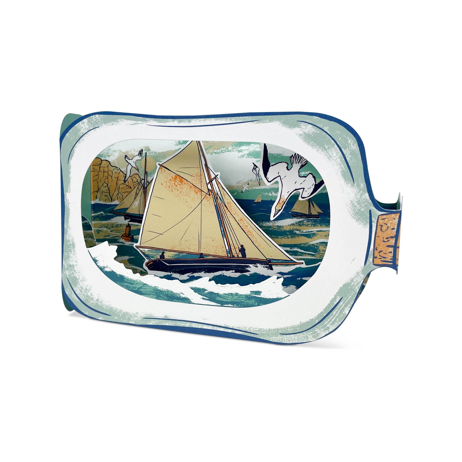 Boat In A Bottle 3D Card Eleish Van Breems Home