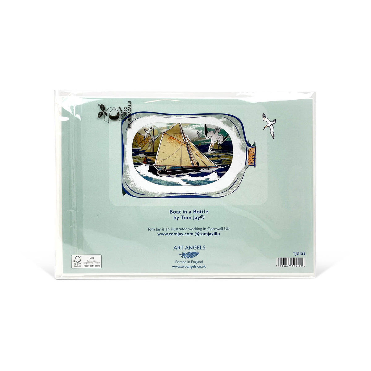 Boat In A Bottle 3D Card Eleish Van Breems Home
