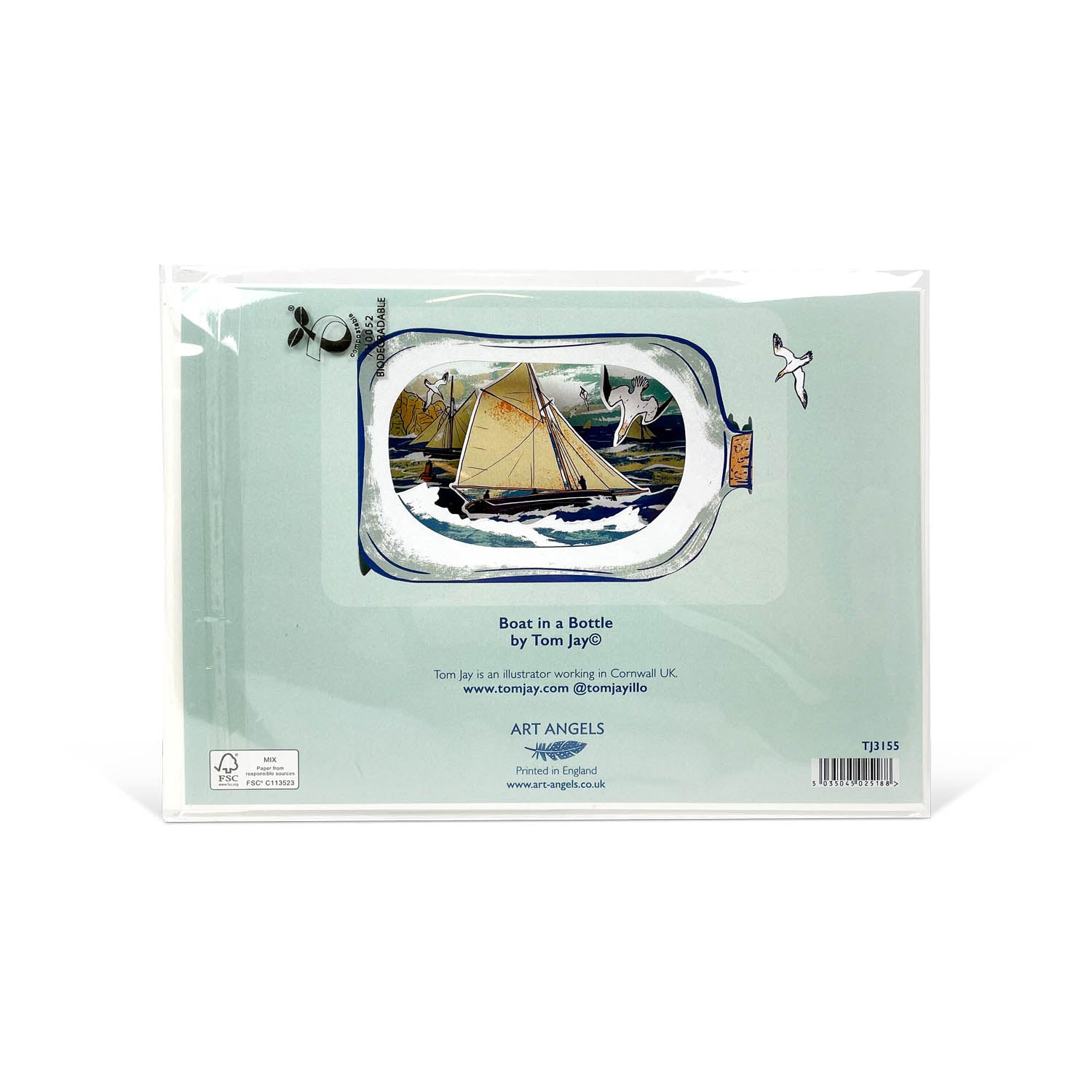 Boat In A Bottle 3D Card Eleish Van Breems Home