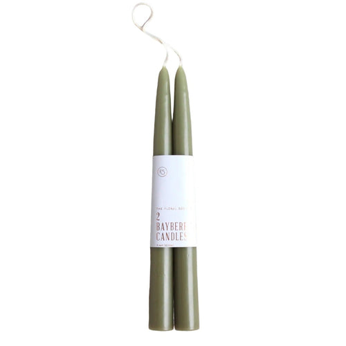 Bayberry Scented Taper Candles, 9" Pair