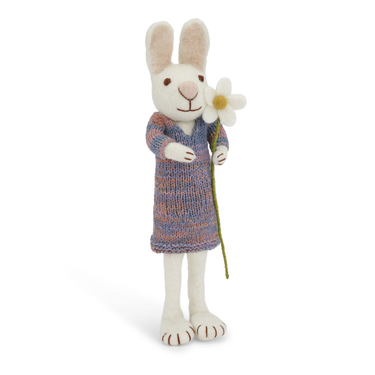 Big White Bunny With Multi Colorful Dress And Marguerite Eleish Van Breems Home