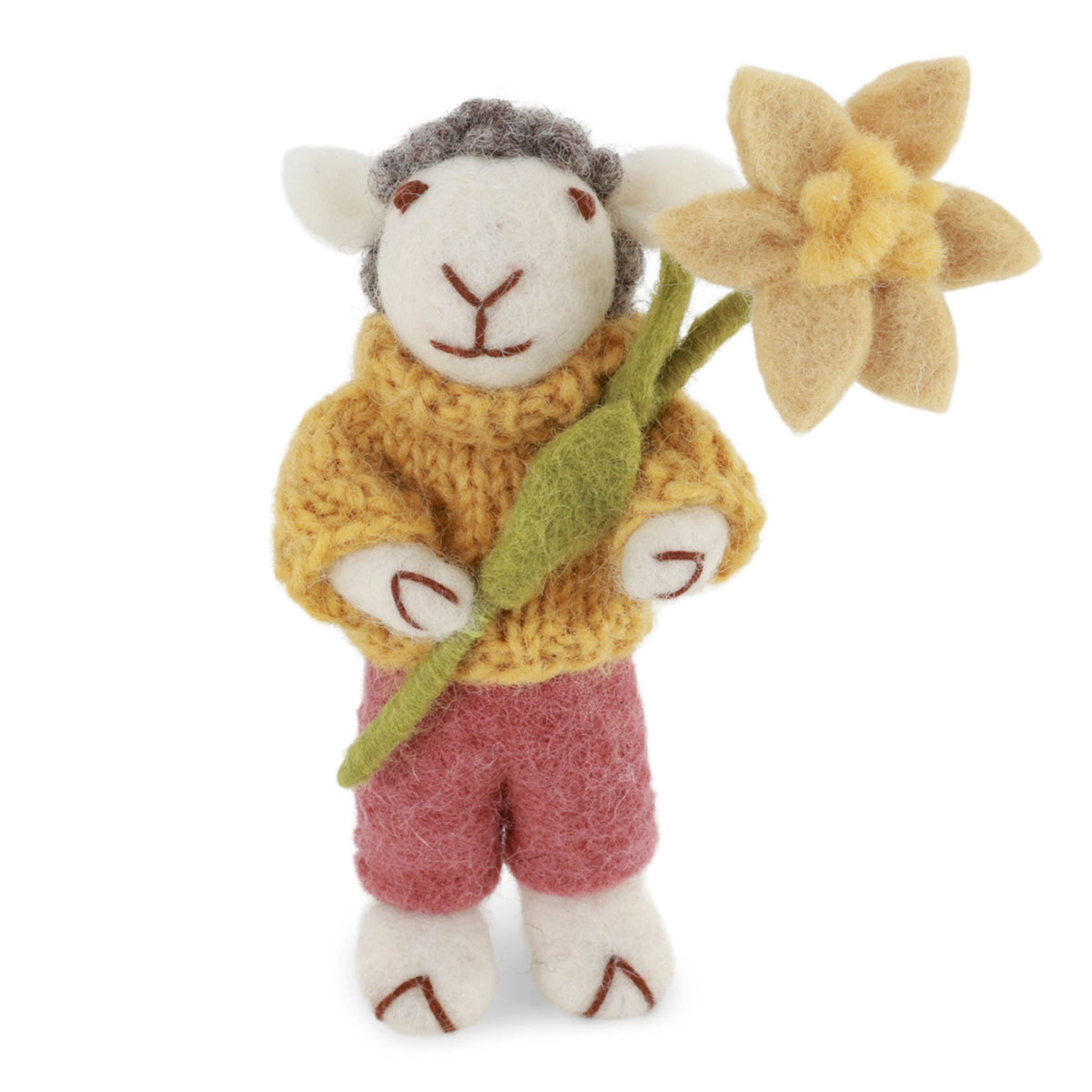 Grey Sheep W/Lavender Dusty Red Pants &amp; Narcissus Flower Eleish Van Breems Home