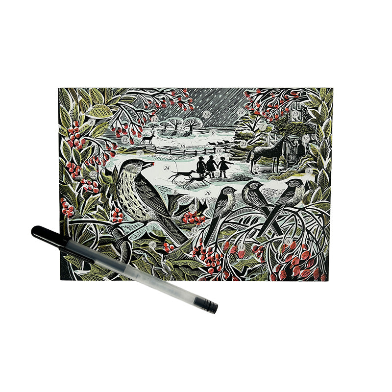Holly Hedge Mini Advent Card - Angela Harding Eleish Van Breems Home