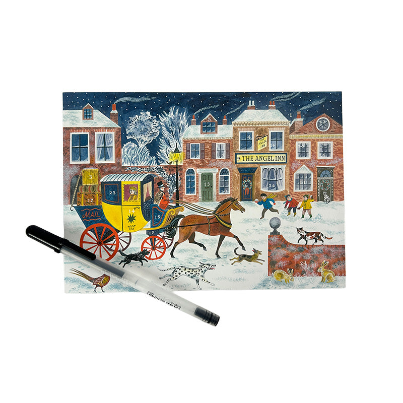 Angel Inn Mini Advent Card - Emily Sutton Eleish Van Breems Home