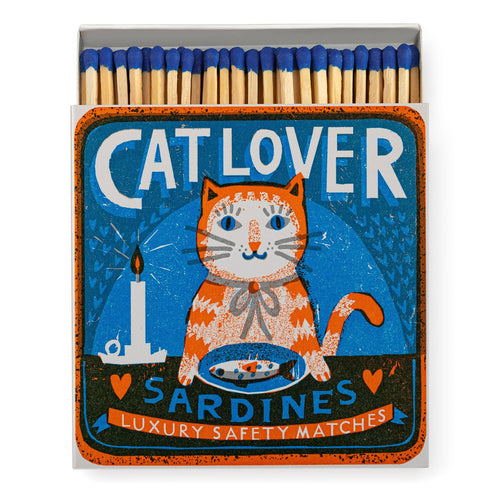 Cat Lover Sardines Square Safety Matches