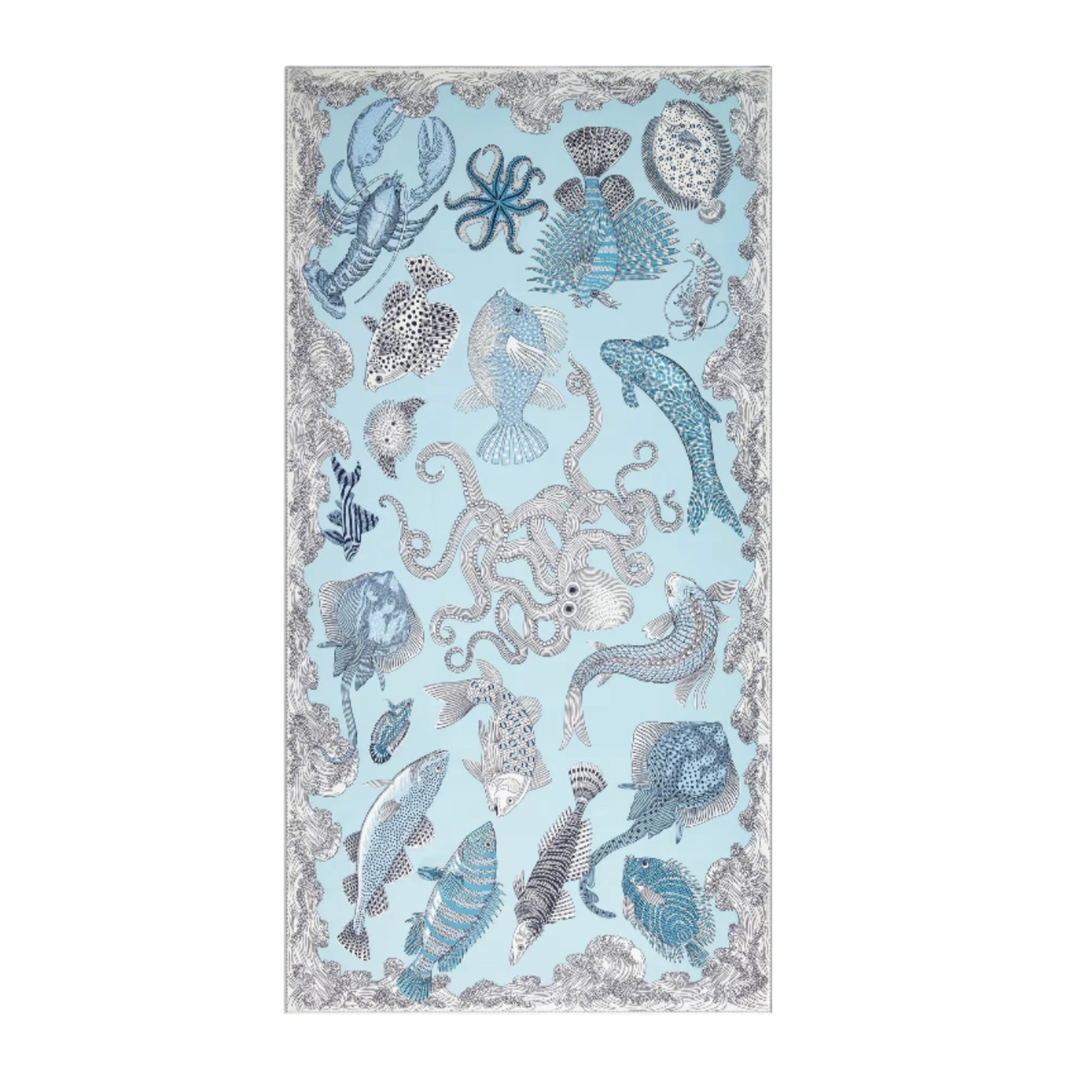 Poseidon Scarf, Turquoise Eleish Van Breems Home