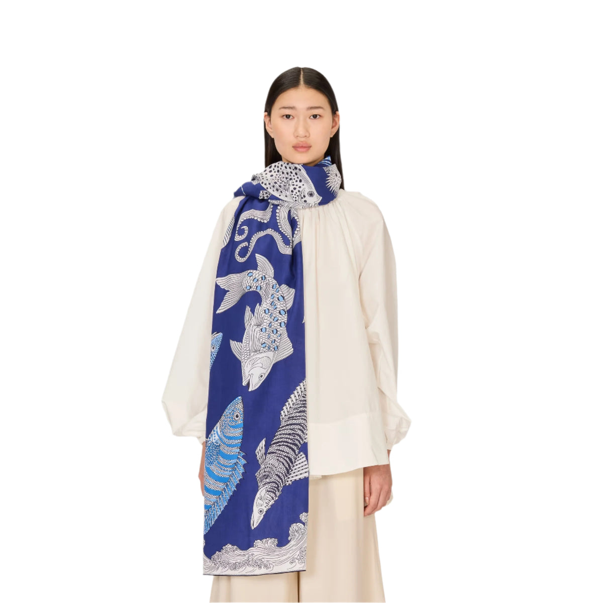Poseidon Scarf, Blue Eleish Van Breems Home