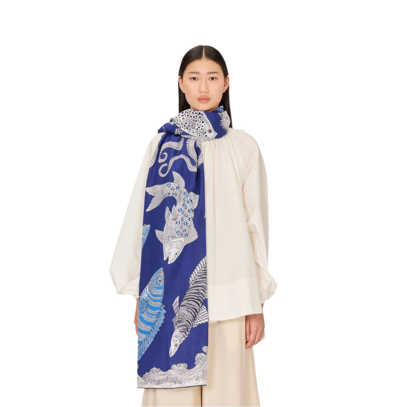 Poseidon Scarf, Blue Eleish Van Breems Home
