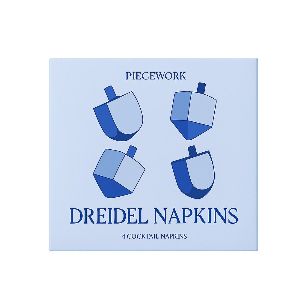 Dreidel Cocktail Napkins, Set of 4 Eleish Van Breems Home