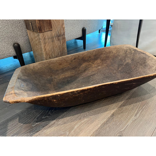 Antique Large Swedish Wooden Dough Bowl