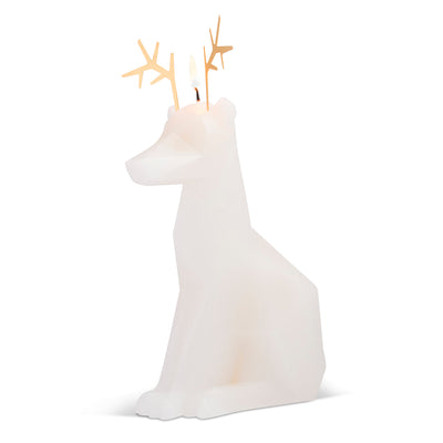 Pyropet Dyri Reindeer Candle, White