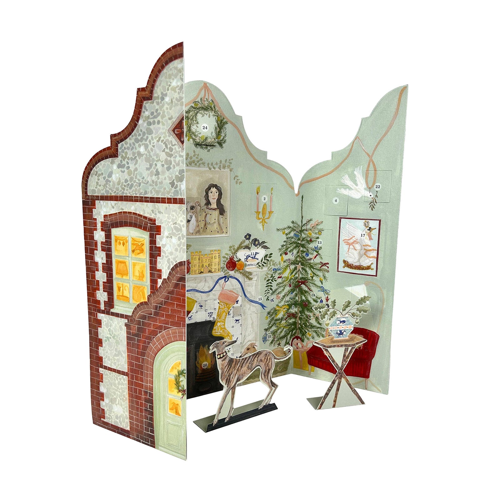 Festive Dutch Gable Advent Calendar by Polly Fern Eleish Van Breems Home