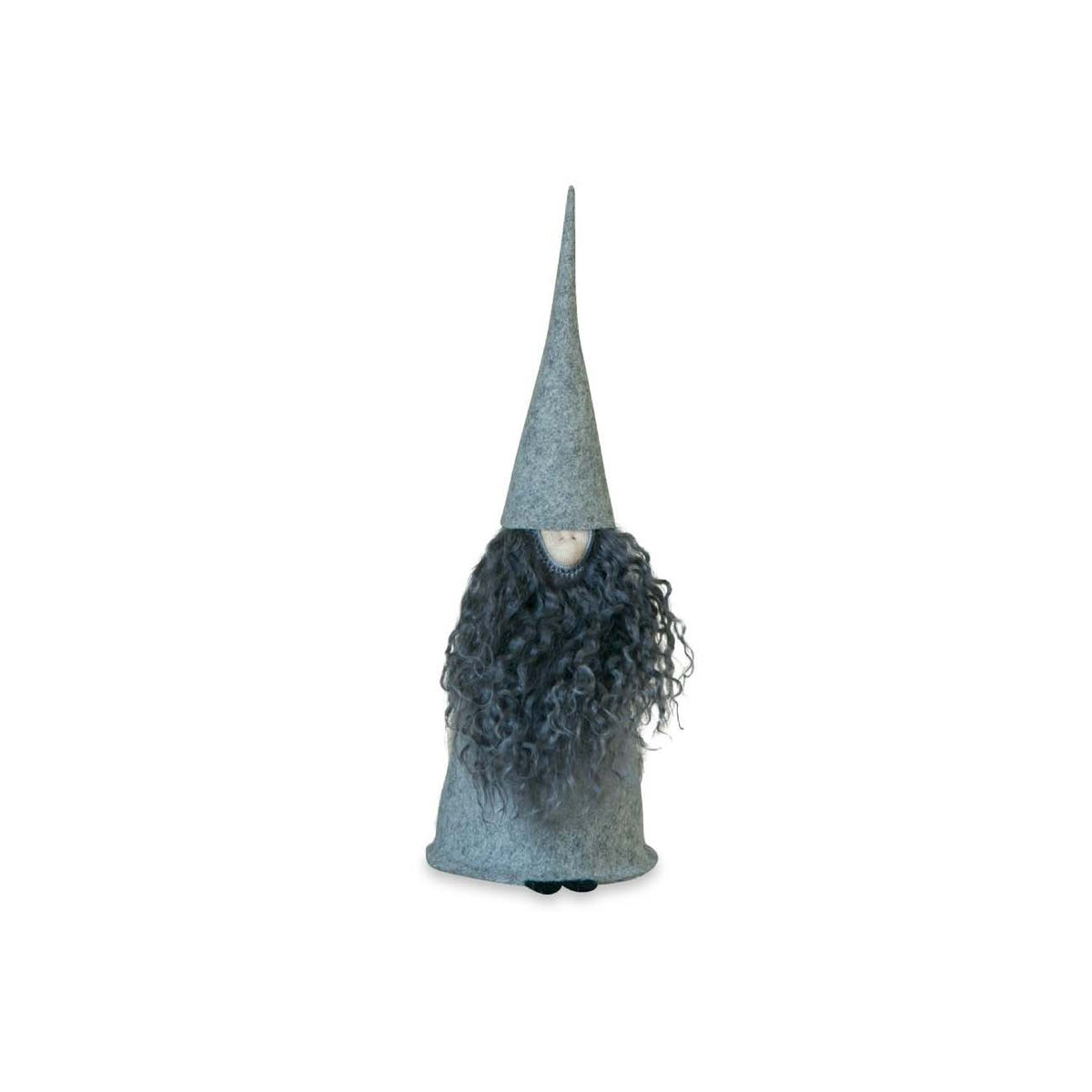 Felt Tomte Light Grey Cap & Body And Dark Beard. Eleish Van Breems Home