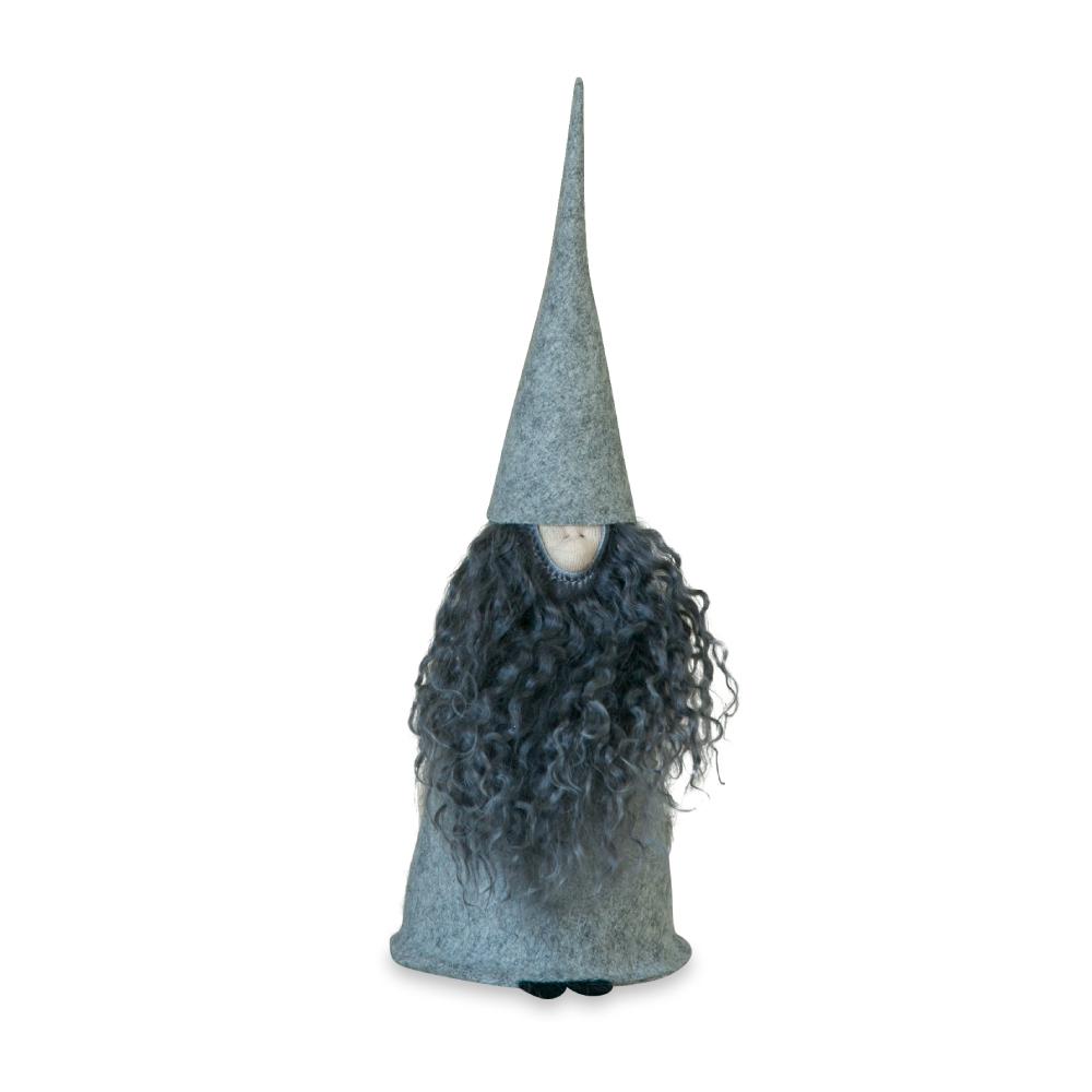 Felt Tomte Light Grey Cap & Body And Dark Beard.