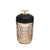 FOLIA Portable Lamp Amber Crystal Dark Ash with Brushed Brass Finish