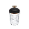 FOLIA Portable Lamp Clear Crystal with Black Aluminum Anodized Bronze Finish-Eleish Van Breems Home