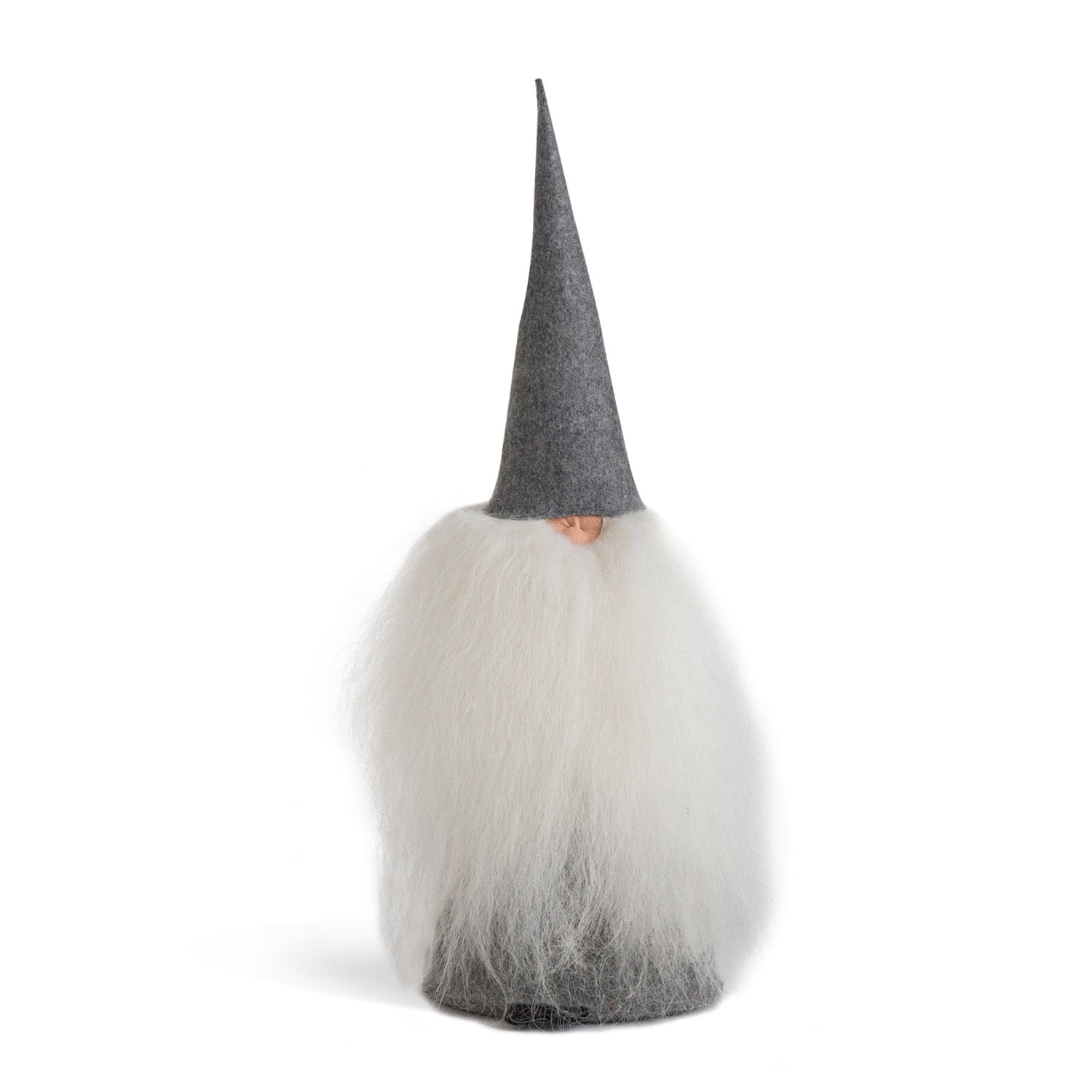Felt Tomte, Light Grey Hat and Body ,White Beard Eleish Van Breems Home