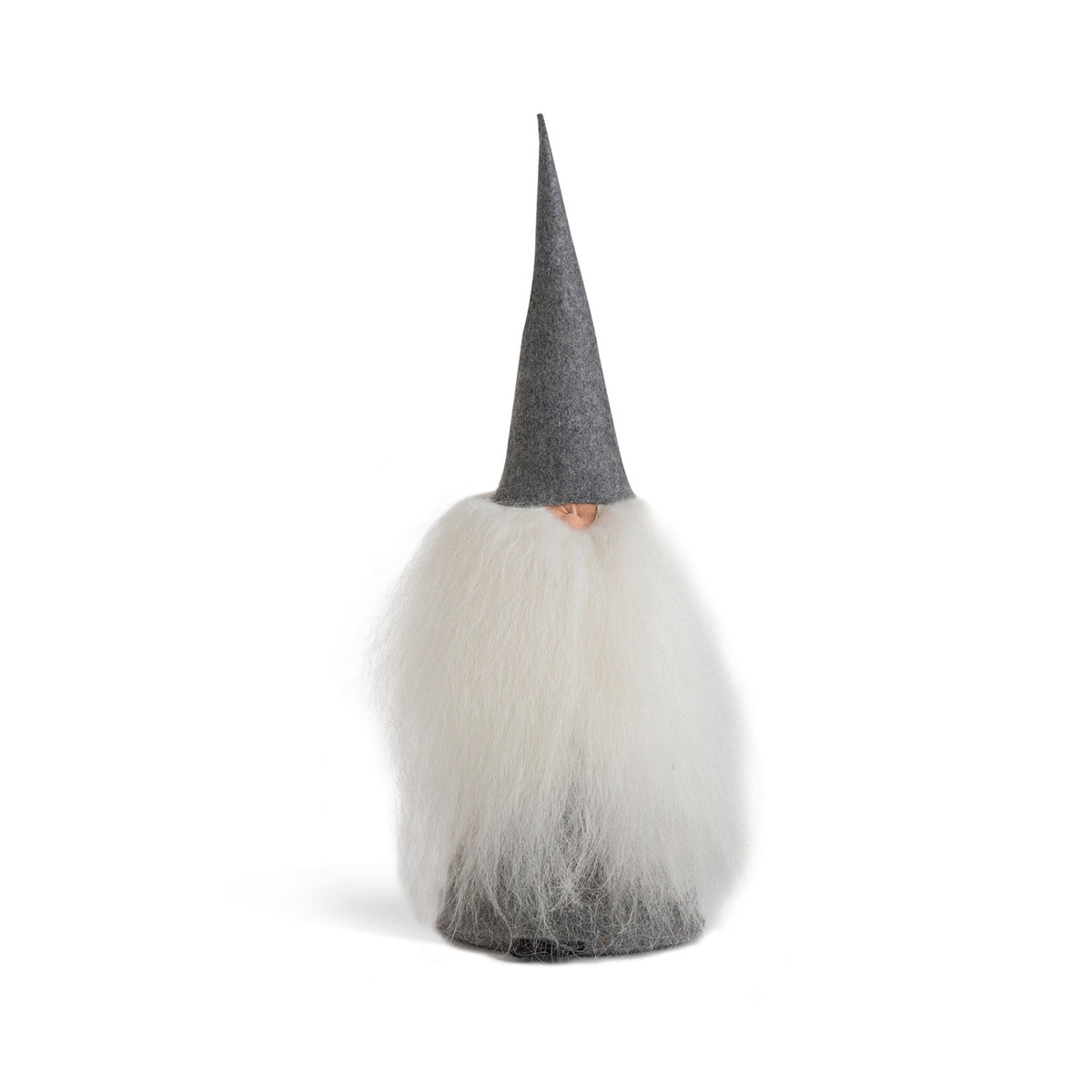 Felt Tomte, Light Grey Hat and Body ,White Beard Eleish Van Breems Home
