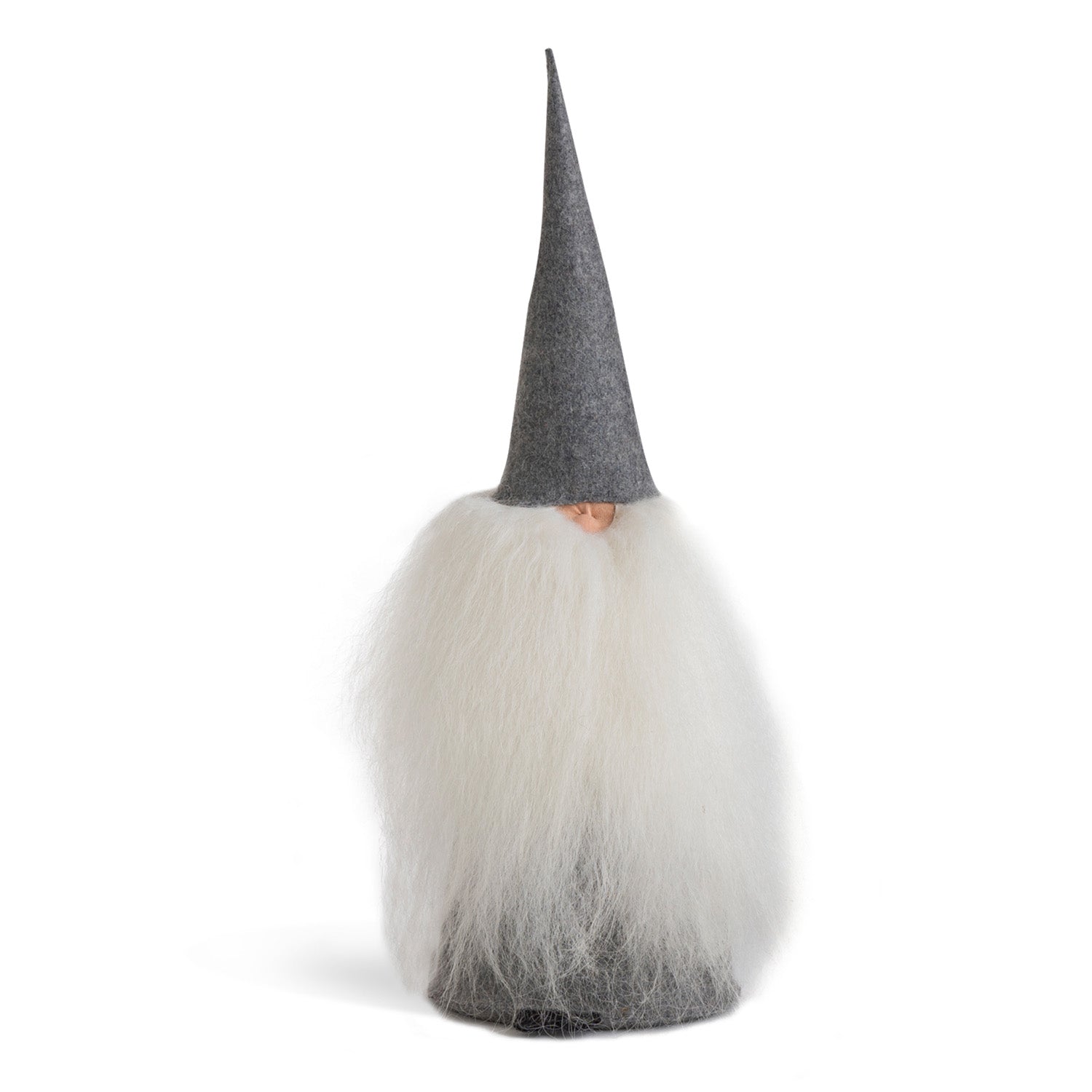 Felt Tomte, Light Grey Hat and Body ,White Beard Eleish Van Breems Home
