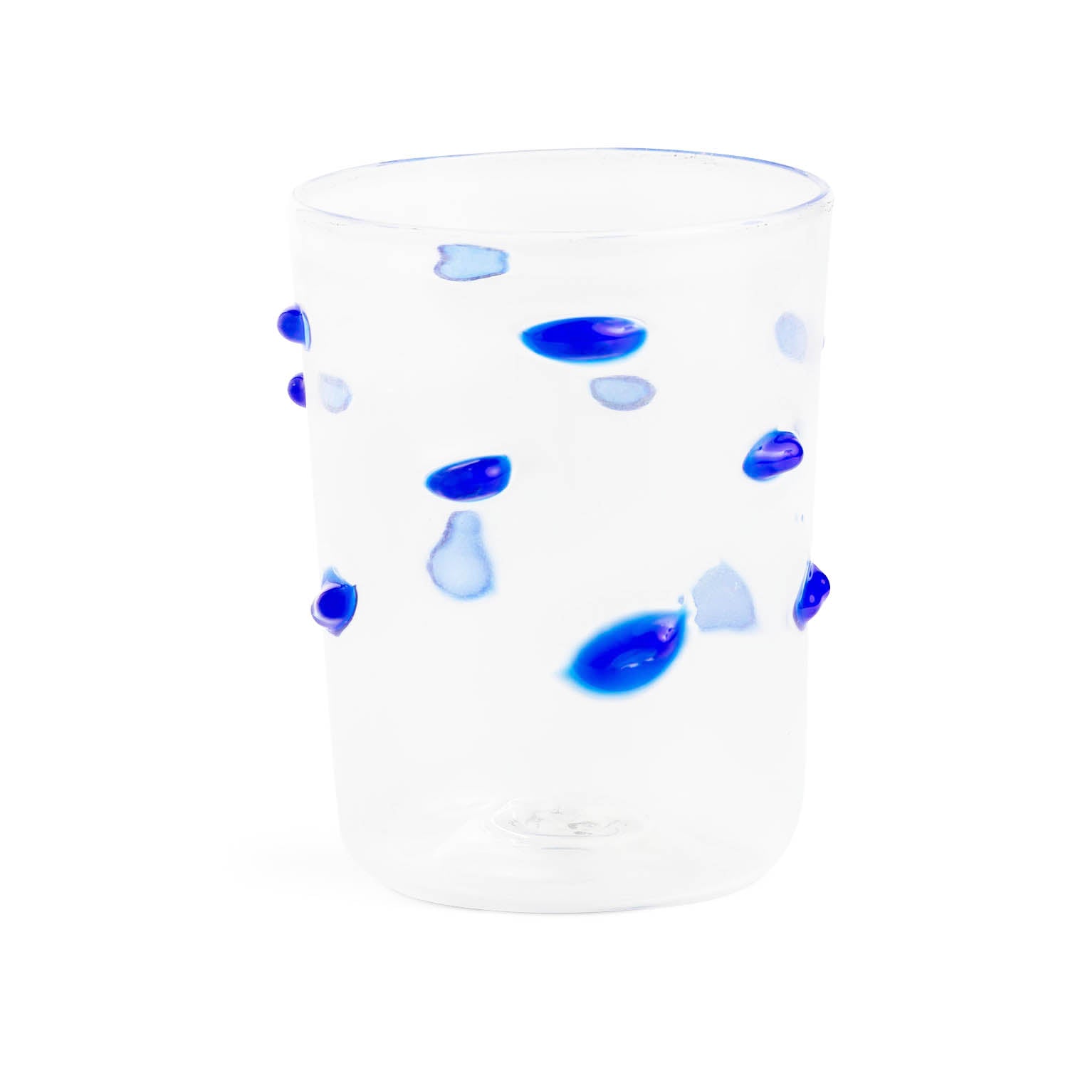 Wild Collection Clear Tumbler With Blue Details Eleish Van Breems Home