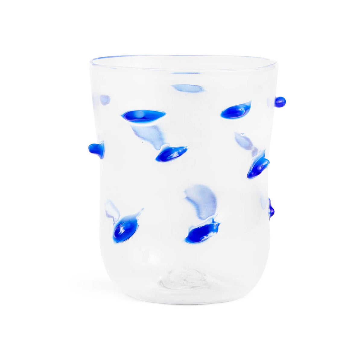 Wild Collection Clear Tumbler With Blue Details Eleish Van Breems Home