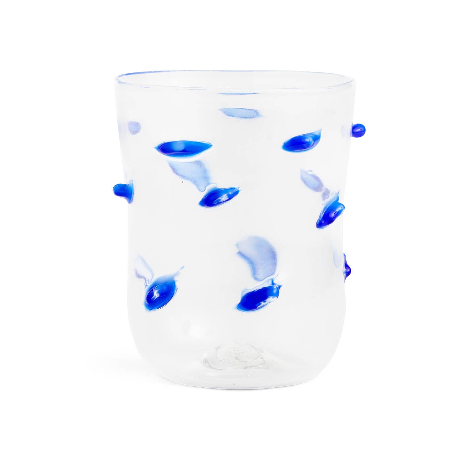 Wild Collection Clear Tumbler With Blue Details Eleish Van Breems Home