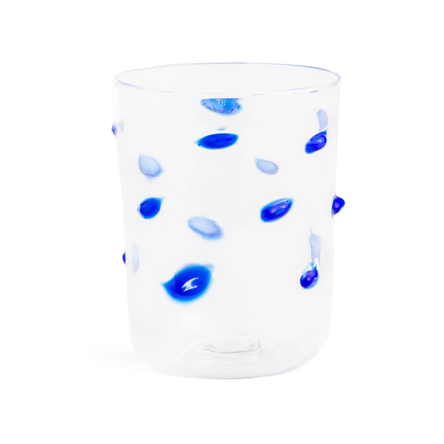 Wild Collection Clear Tumbler With Blue Details Eleish Van Breems Home