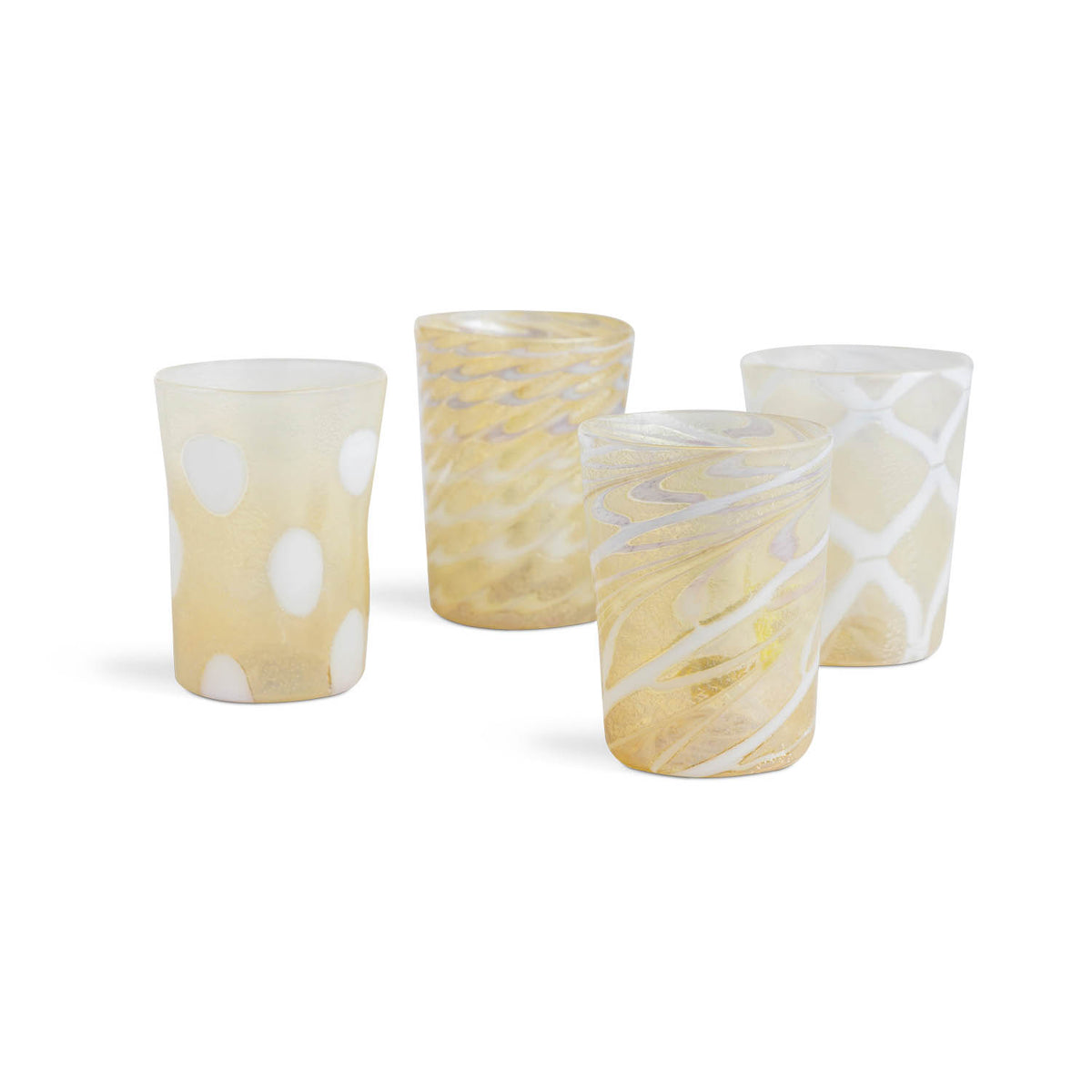 Wild Collection Tumbler White & Gold Mixed Pattern Eleish Van Breems Home