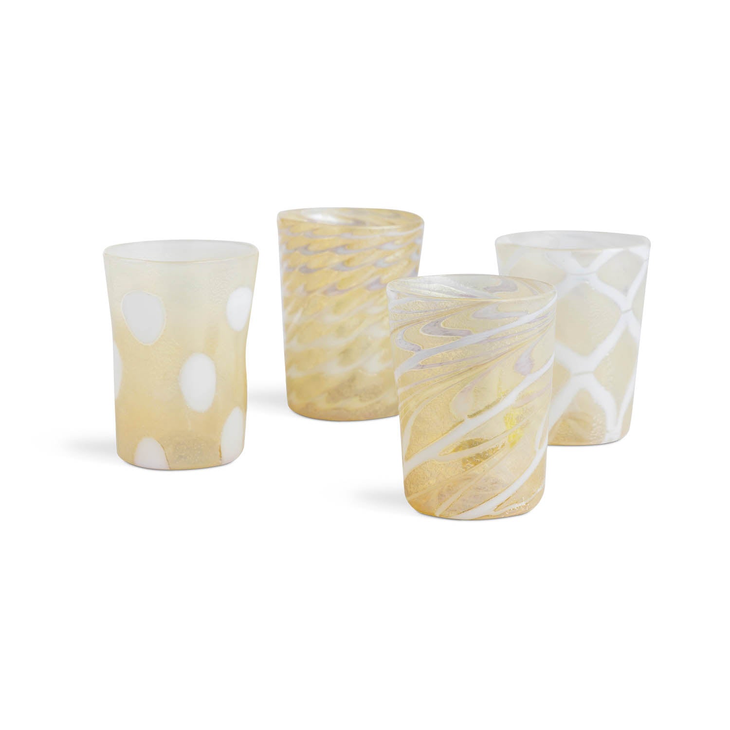 Wild Collection Tumbler White & Gold Mixed Pattern Eleish Van Breems Home